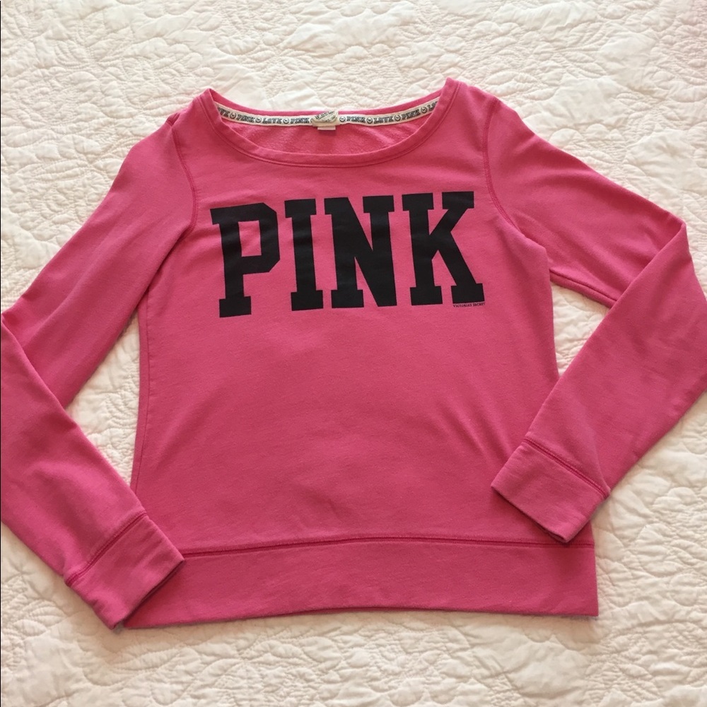 Victoria’s Secret pink & black sweatshirt xs
